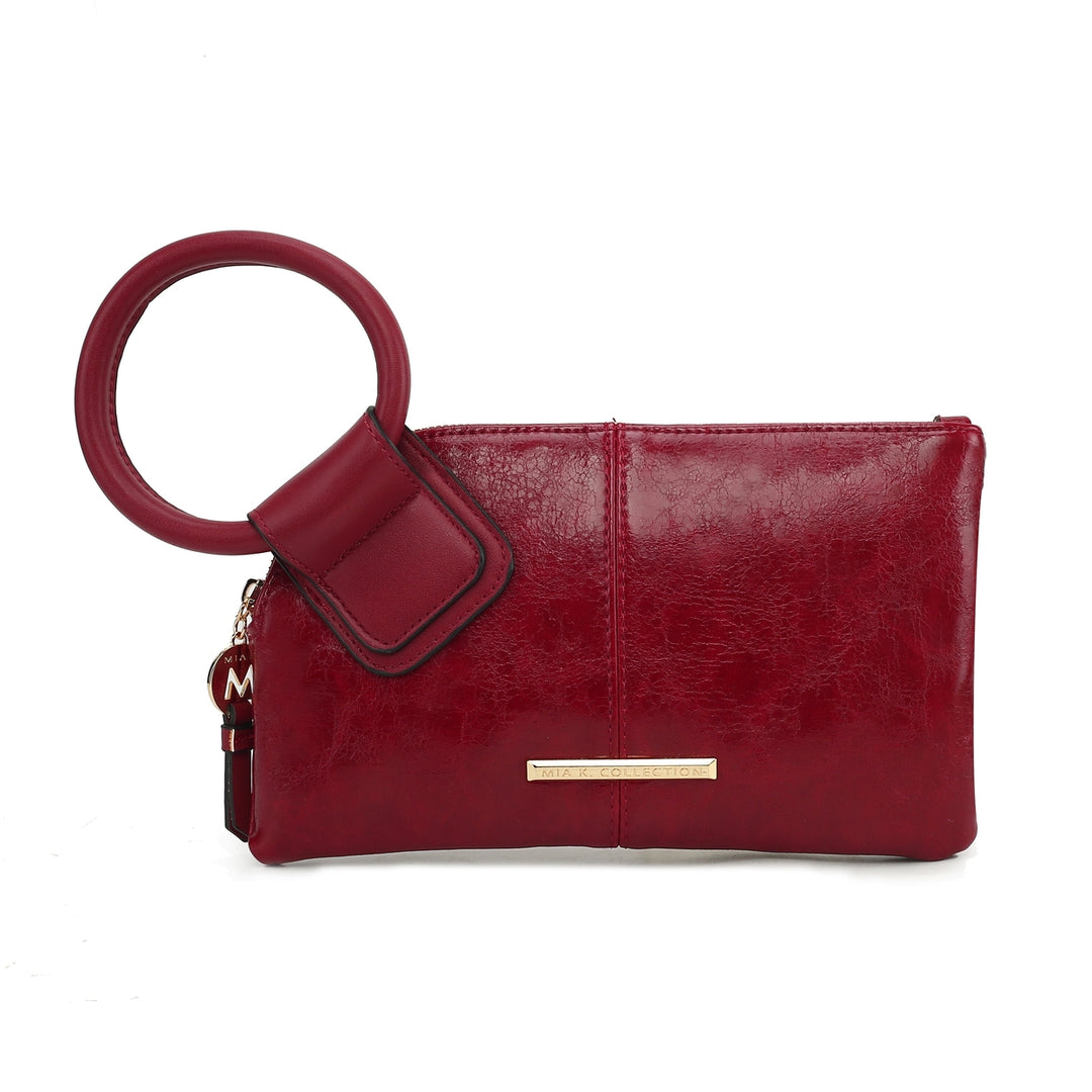 MKFCollection Simone Clutch/Wristlet - Vegan Leather Designer Handbag Image 9