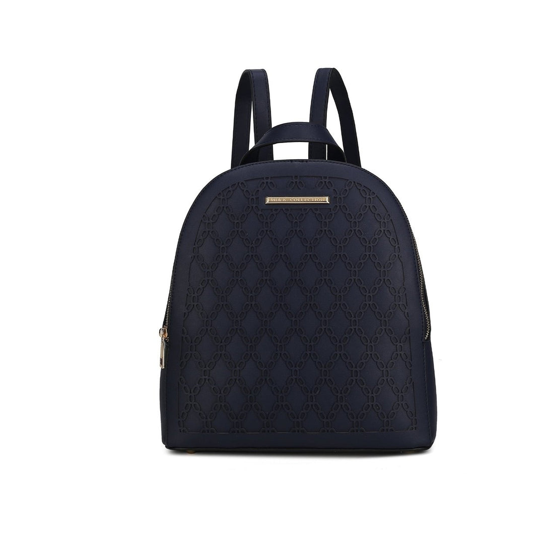 MKFCollection Sloane Backpack - Vegan Leather Designer Handbag Image 9