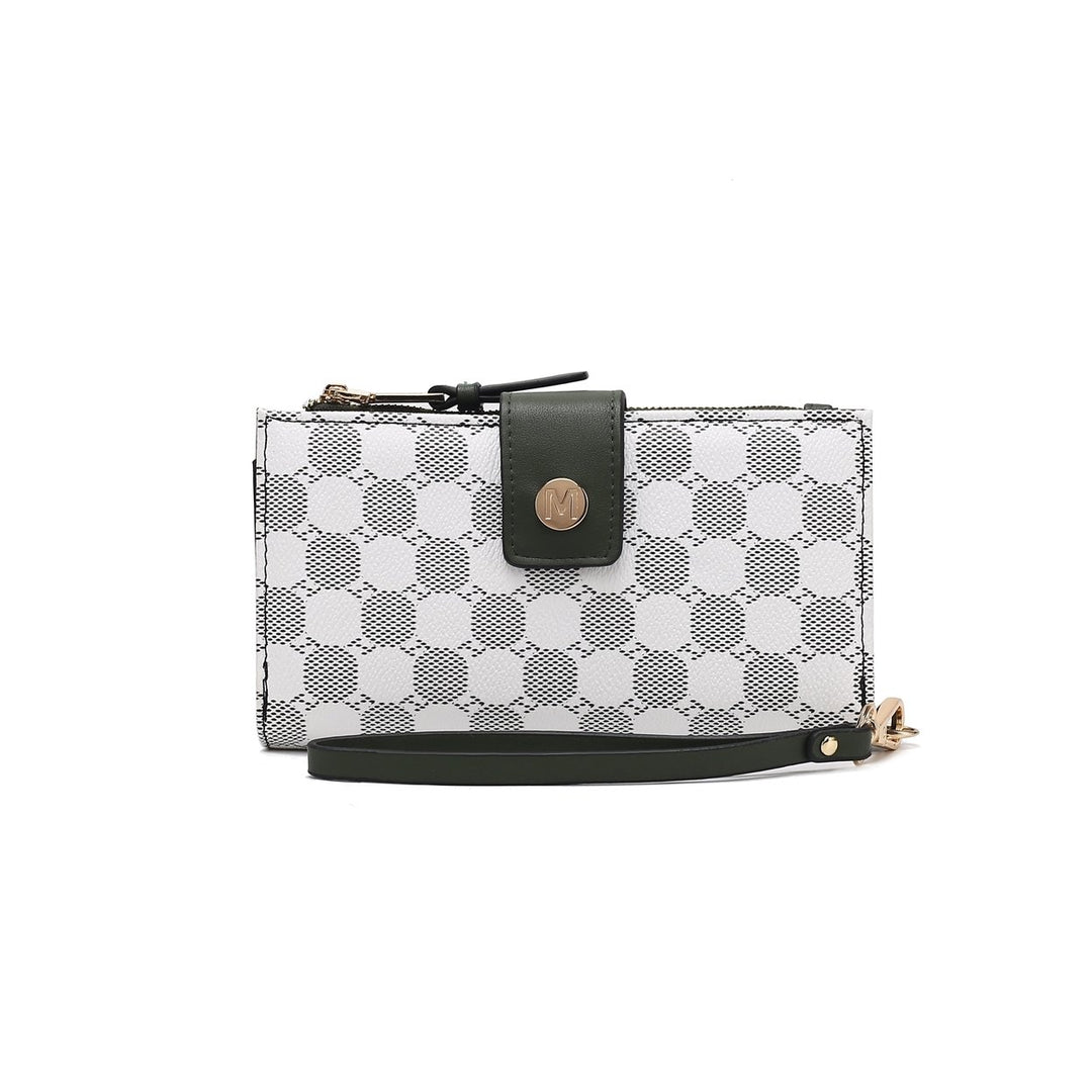 MKFCollection Solene Monogram Wristlet - Vegan Leather Designer Handbag Image 9