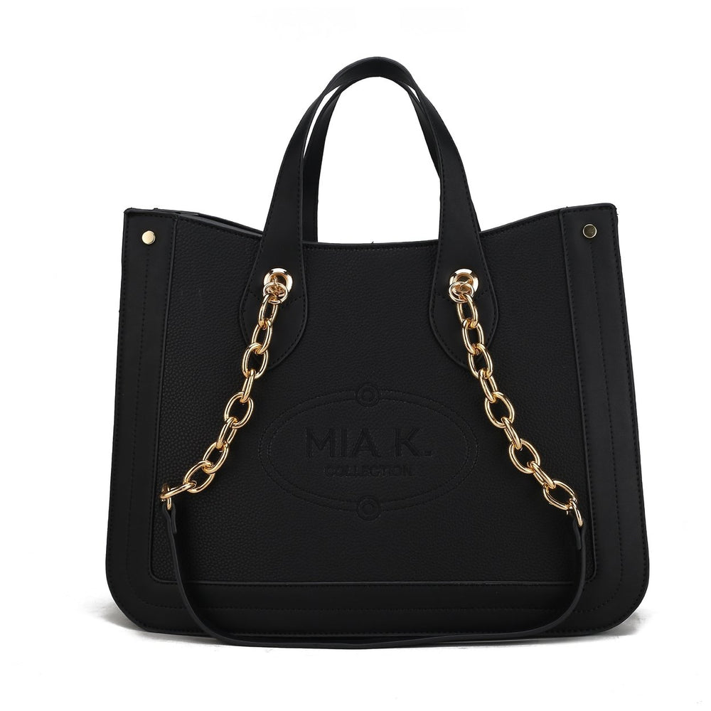 MKFCollection Stella Tote Bag - Vegan Leather Designer Handbag Image 2