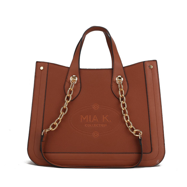 MKFCollection Stella Tote Bag - Vegan Leather Designer Handbag Image 4