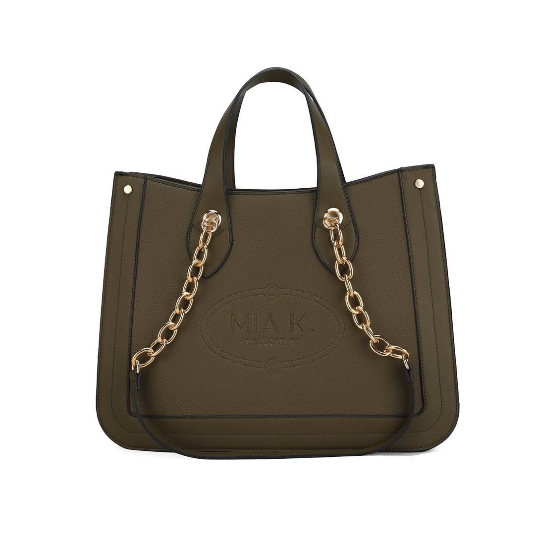 MKFCollection Stella Tote Bag - Vegan Leather Designer Handbag Image 8