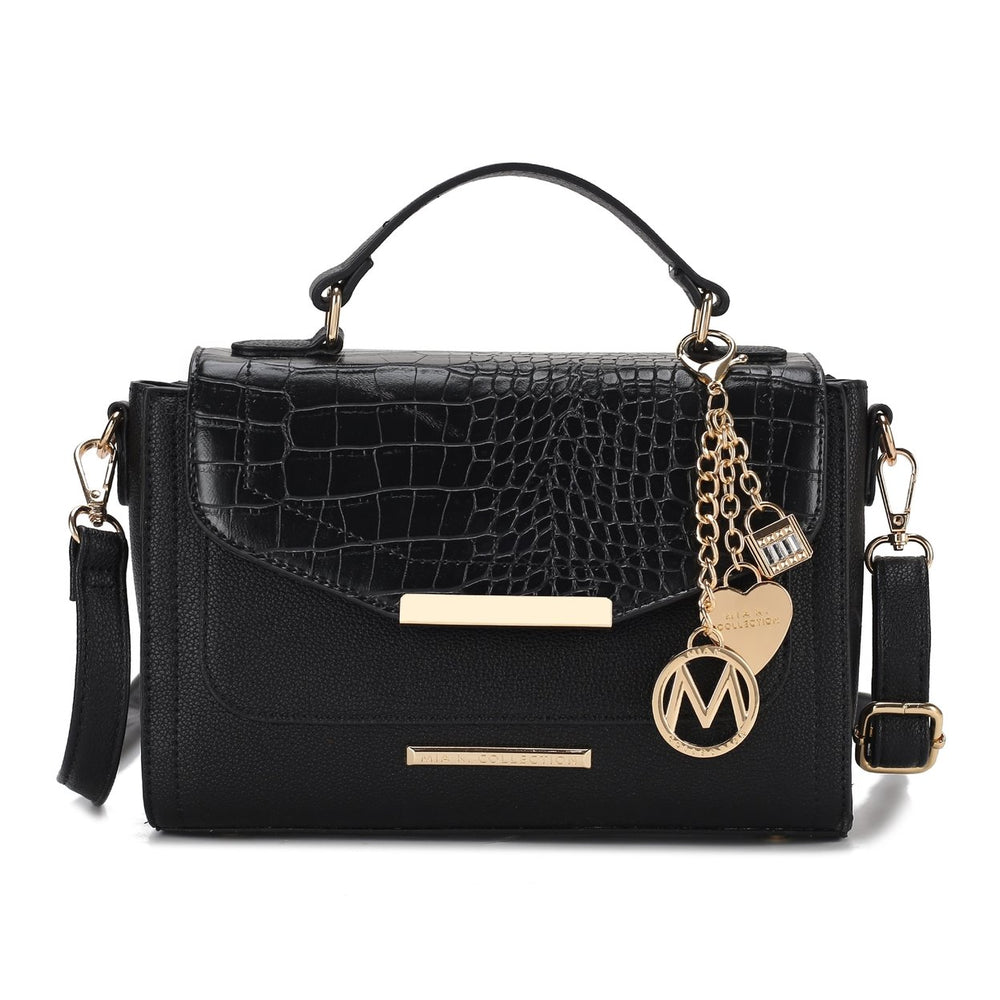 MKFCollection Sylvie Shoulder Bag - Vegan Leather Designer Handbag Image 2