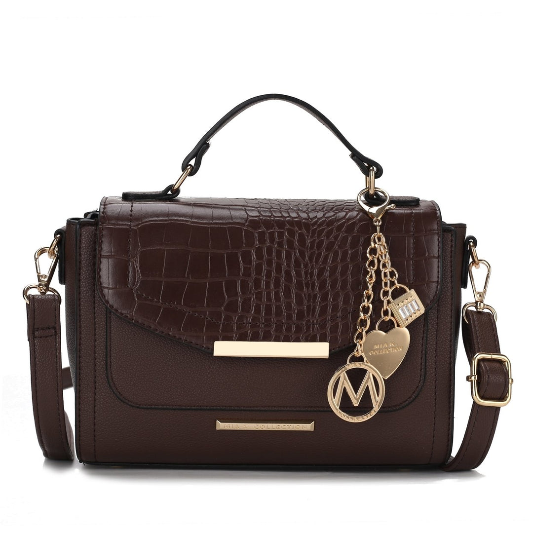 MKFCollection Sylvie Shoulder Bag - Vegan Leather Designer Handbag Image 3