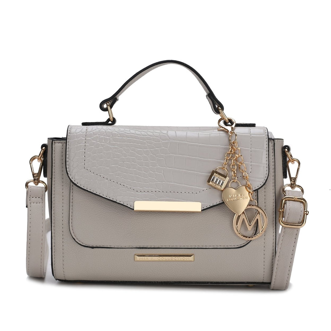 MKFCollection Sylvie Shoulder Bag - Vegan Leather Designer Handbag Image 4