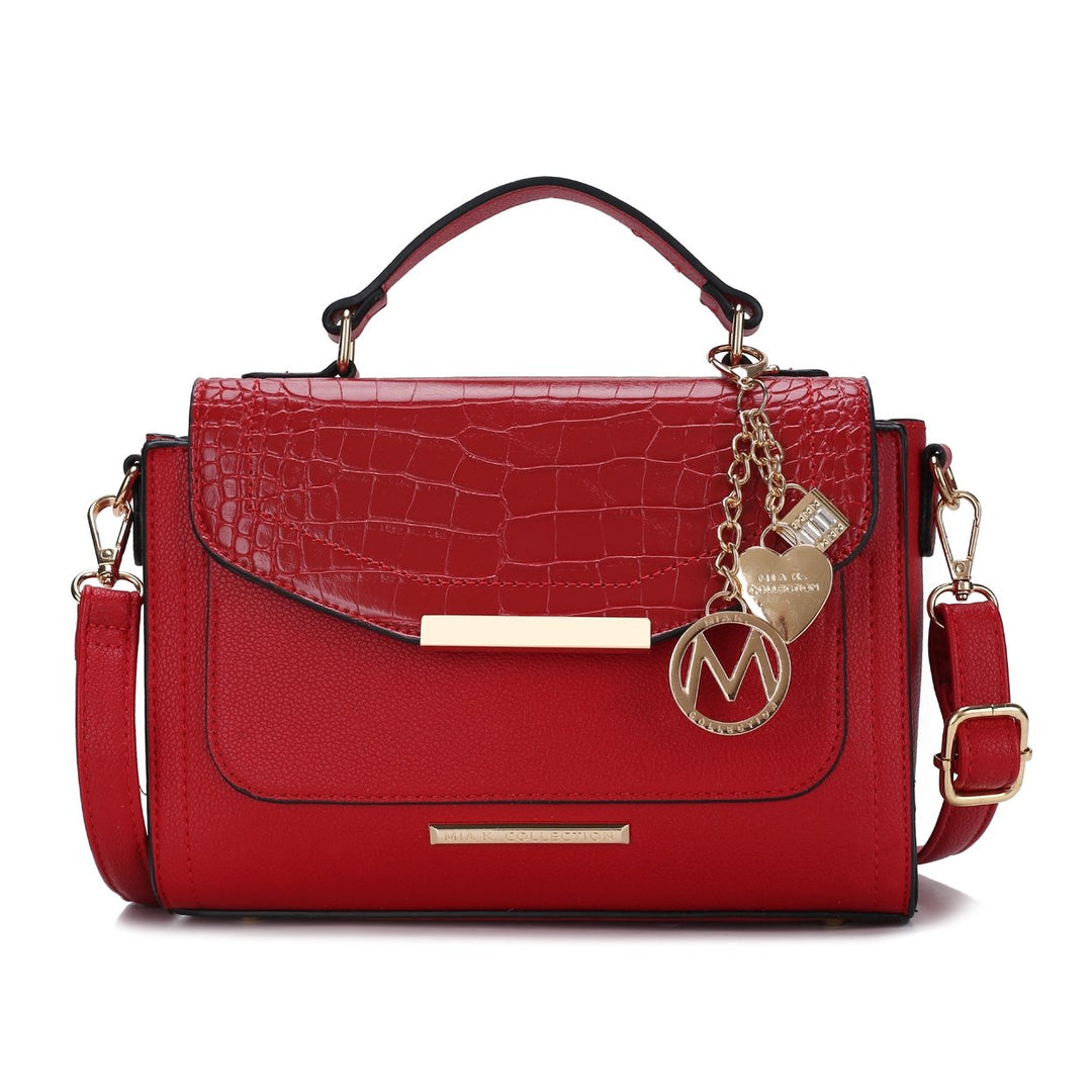 MKFCollection Sylvie Shoulder Bag - Vegan Leather Designer Handbag Image 8