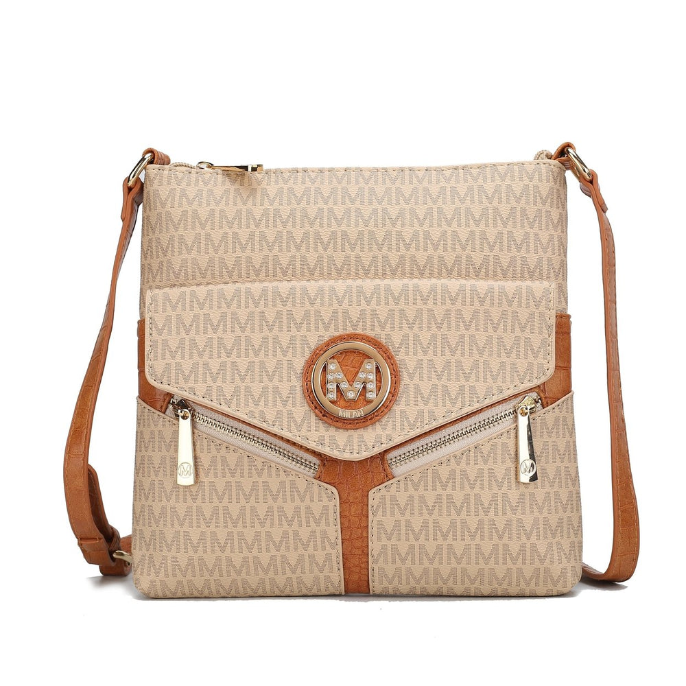 MKFCollection Tania Signature Crossbody Bag - Vegan Leather Designer Handbag Image 2