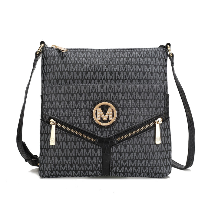 MKFCollection Tania Signature Crossbody Bag - Vegan Leather Designer Handbag Image 3