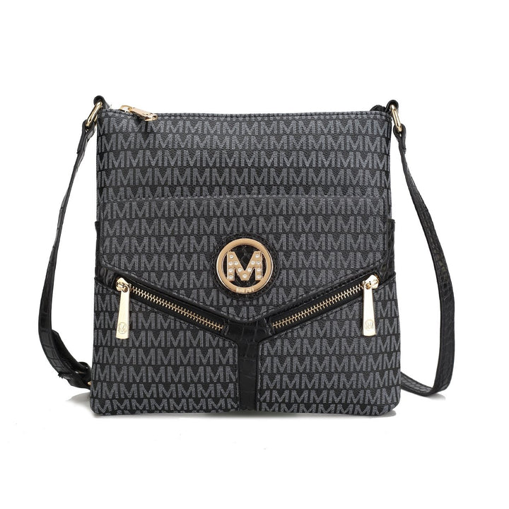 MKFCollection Tania Signature Crossbody Bag - Vegan Leather Designer Handbag Image 1