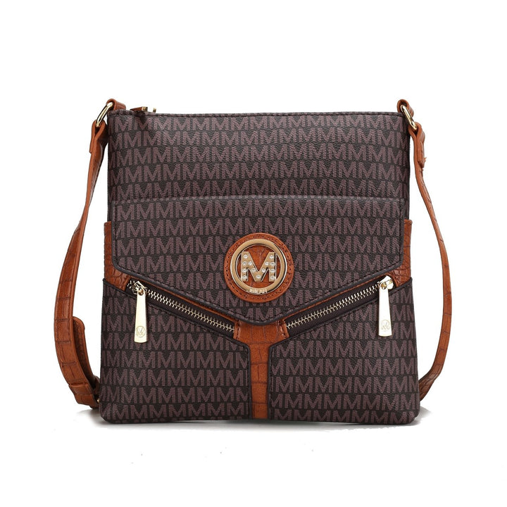 MKFCollection Tania Signature Crossbody Bag - Vegan Leather Designer Handbag Image 4