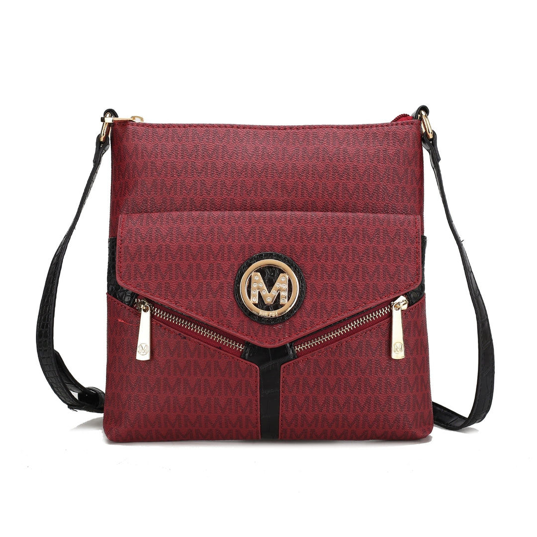 MKFCollection Tania Signature Crossbody Bag - Vegan Leather Designer Handbag Image 4