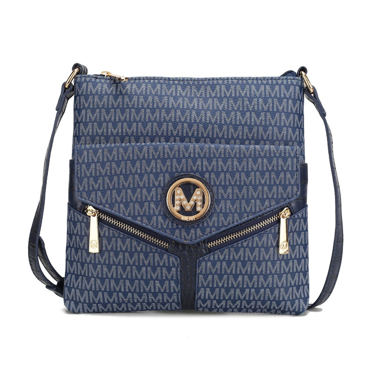 MKFCollection Tania Signature Crossbody Bag - Vegan Leather Designer Handbag Image 6