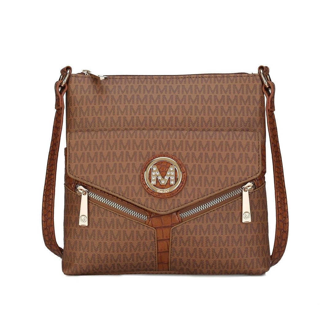 MKFCollection Tania Signature Crossbody Bag - Vegan Leather Designer Handbag Image 9