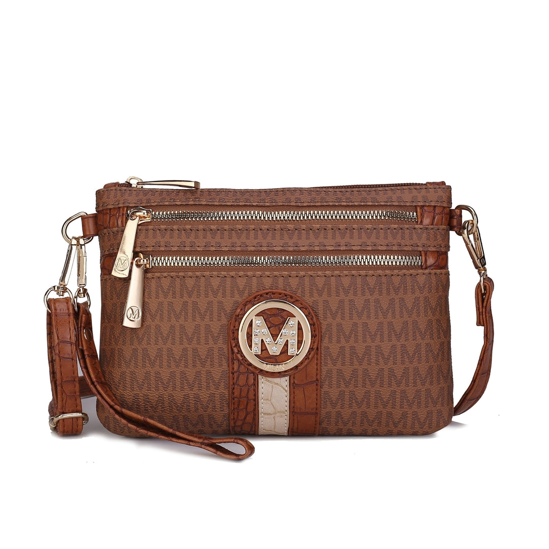 MKFCollection Tarren Signature Crossbody Bag - Vegan Leather Designer Handbag Image 10