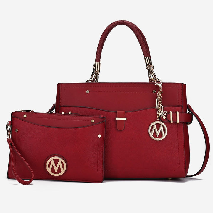 MKFCollection Tenna Shoulder Bag and Set - Vegan Leather Designer Handbag Image 1