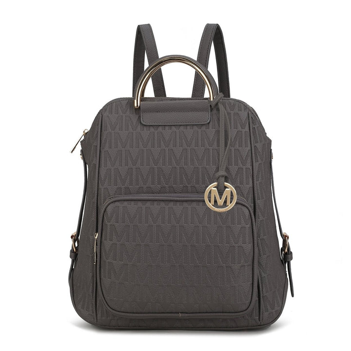 MKFCollection Torra Signature Backpack - Vegan Leather Designer Handbag Image 1