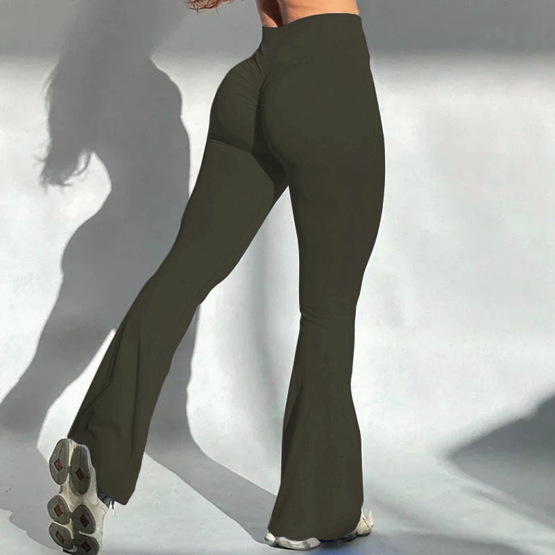 High Waist Yoga Leggings Womens Butt Lifting Scrunch Gym Pants Ankle Length Polyester Image 6