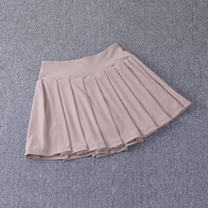 2024 Pleated Nylon Spandex High Waisted Tennis Skirt with Pockets A-Line Women Image 3