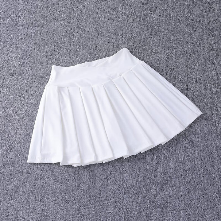 2024 Pleated Nylon Spandex High Waisted Tennis Skirt with Pockets A-Line Women Image 1