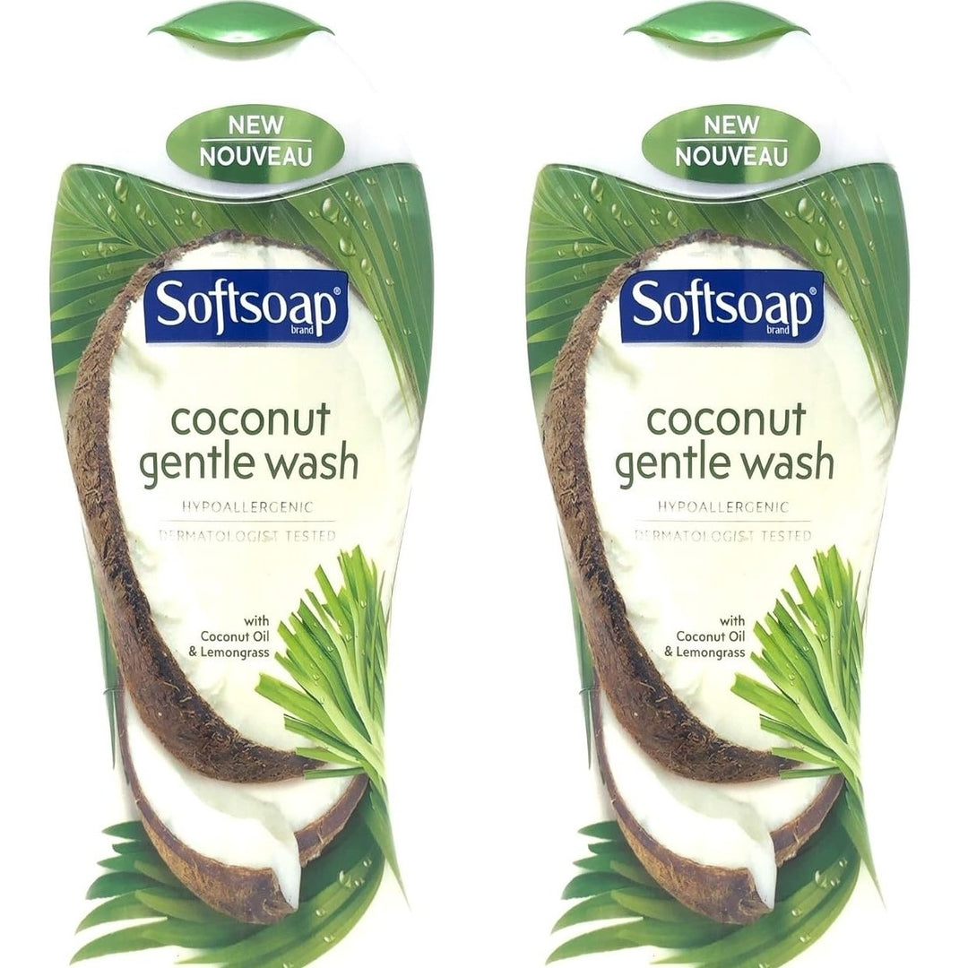 Softsoap Hypoallergenic Coconut Gentle Wash with Coconut Oil and Lemongrass 15 oz (Pack of 2) Image 1