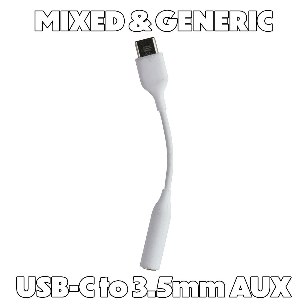 Mixed/Generic USB-C to 3.5mm AUX Audio Adapter - White Image 1