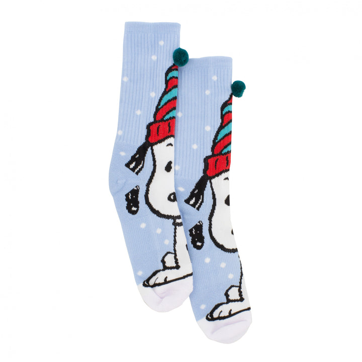 Peanuts Christmas Elf Snoopy Athletic Crew Socks Image 3