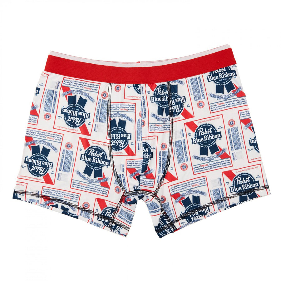 Pabst Blue Ribbon Label All Over Print Mens Underwear Boxer Briefs Image 1