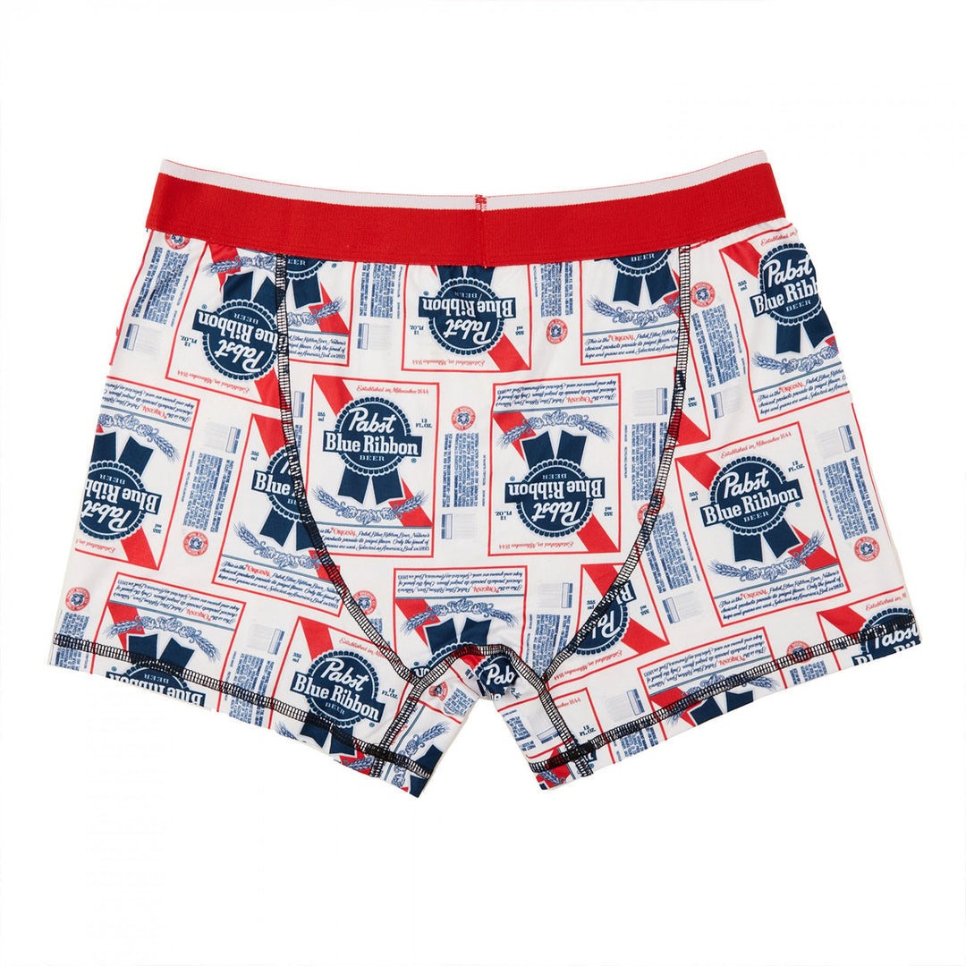 Pabst Blue Ribbon Label All Over Print Mens Underwear Boxer Briefs Image 2