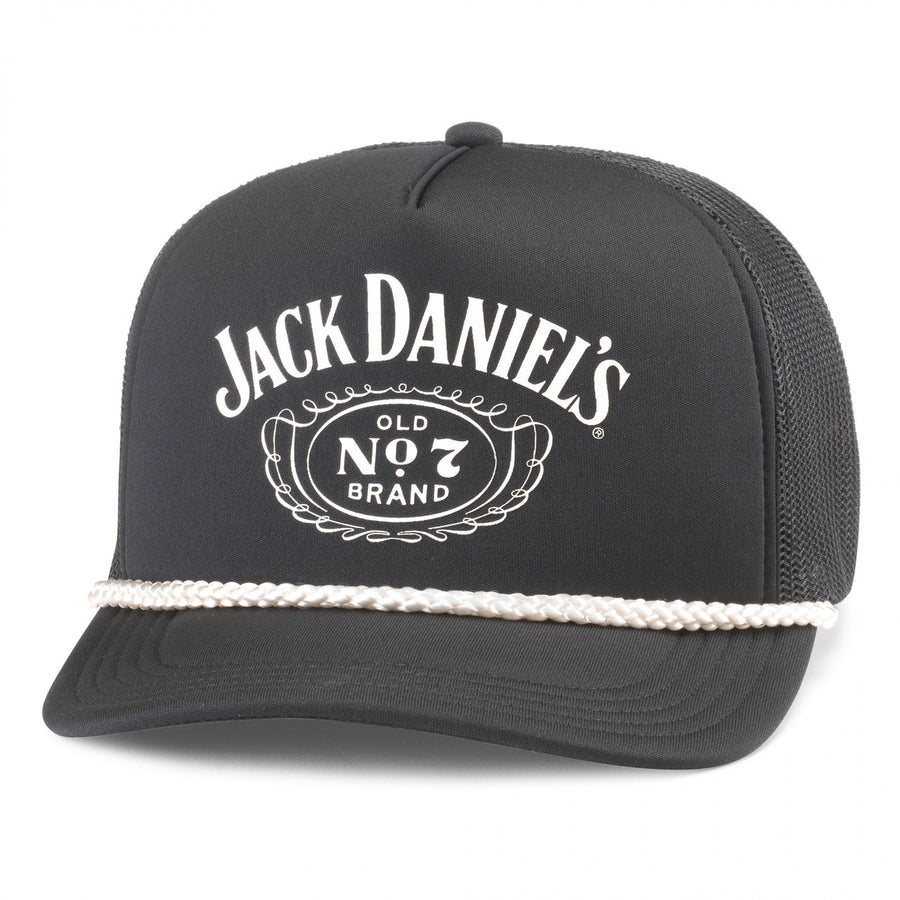 Jack Daniels No 7. Logo Mesh Back Snapback Rope Hat Image 1