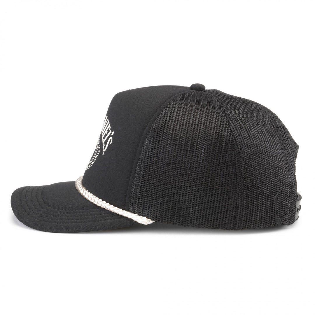 Jack Daniels No 7. Logo Mesh Back Snapback Rope Hat Image 2