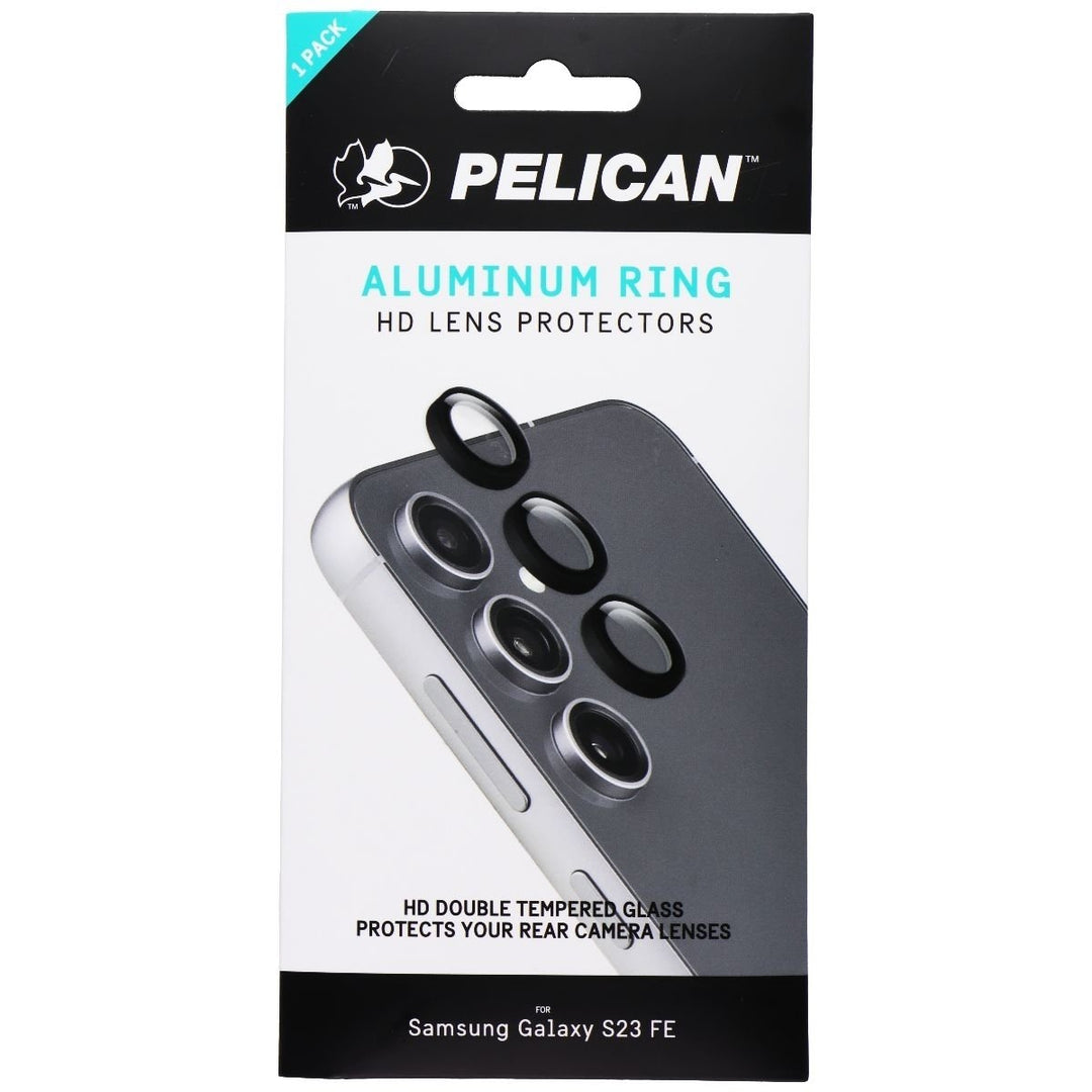 Pelican Aluminum Ring HD Lens Protectors for Samsung Galaxy S23 FE - Black Image 1