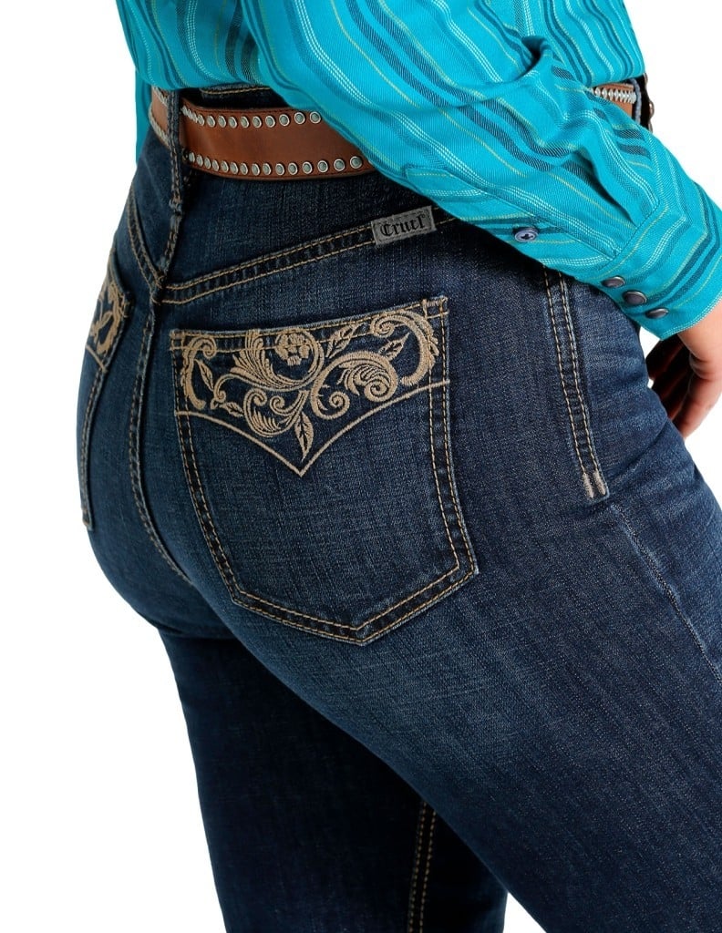 Cruel Girl Western Jeans Womens Skylar High Rise Embroidery CB71954071 Image 2