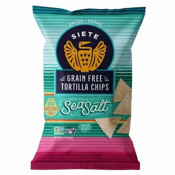 Siete Grain Free Sea Salt Tortilla Chips 15 Ounce Image 1