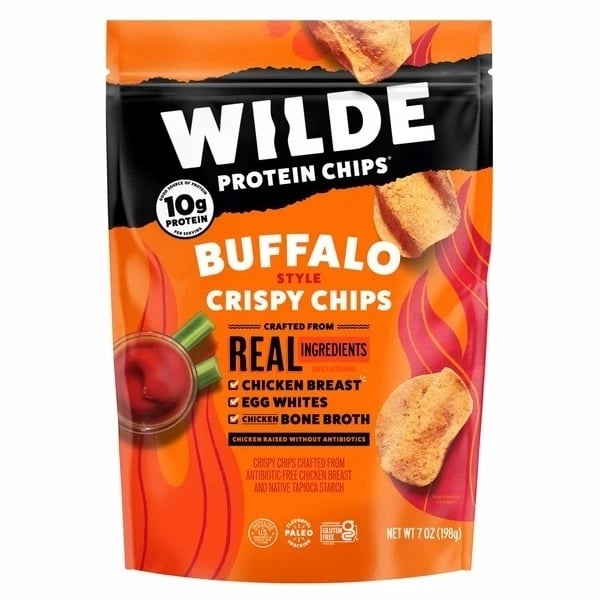 Wilde Crispy Buffalo Style Chicken Chips 7 Ounce Image 1