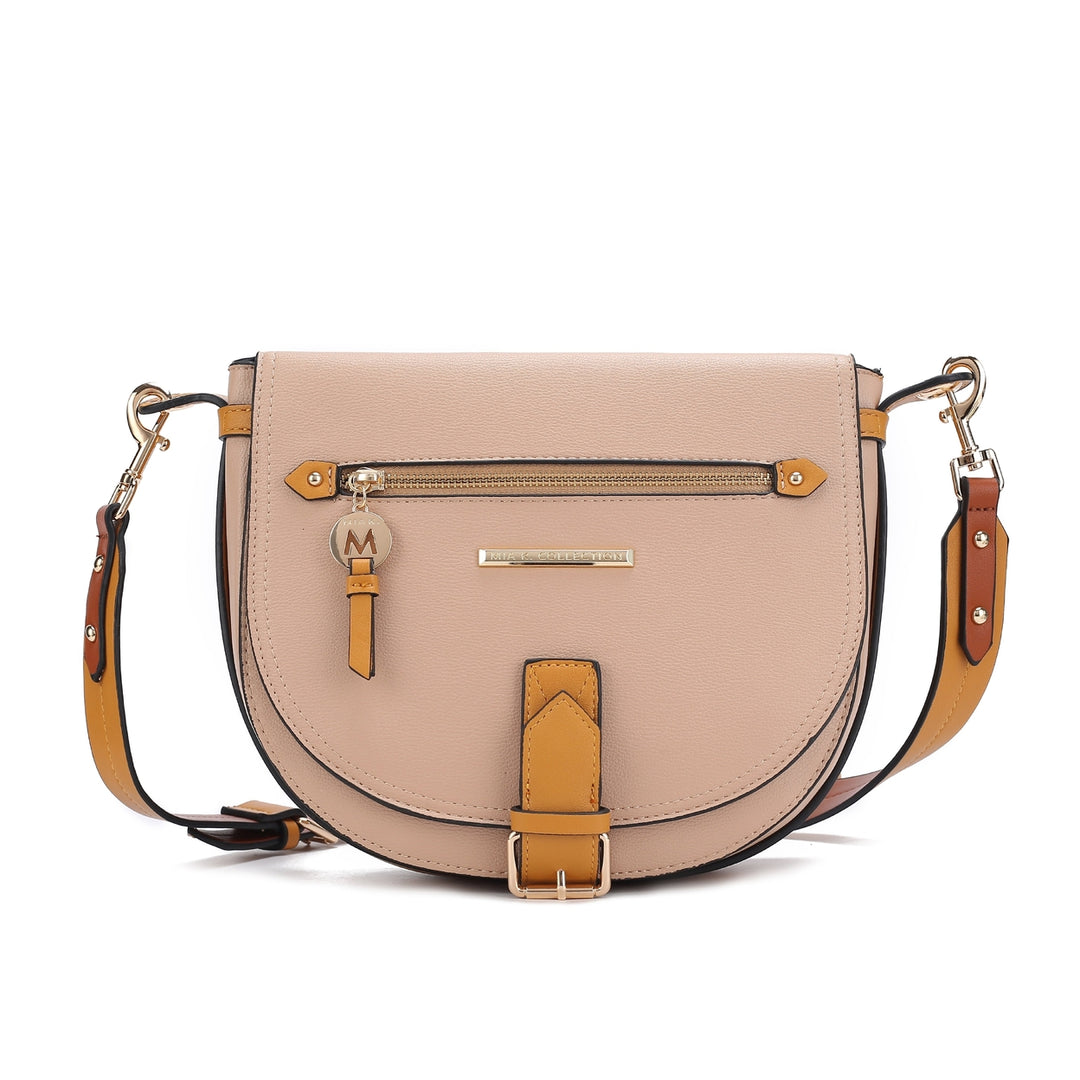 MKFCollection Drew Shoulder Bag - Vegan Leather Designer Handbag Image 6