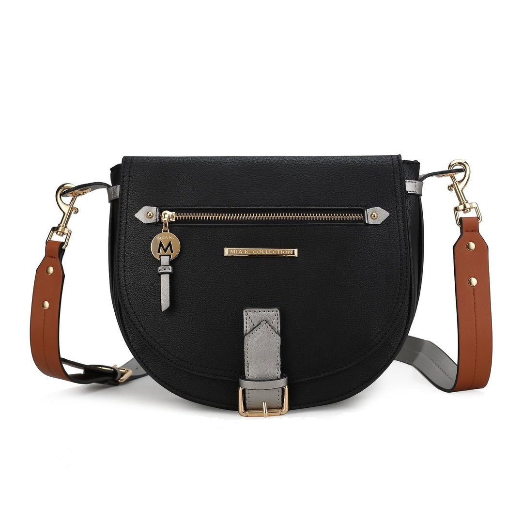 MKFCollection Drew Shoulder Bag - Vegan Leather Designer Handbag Image 7