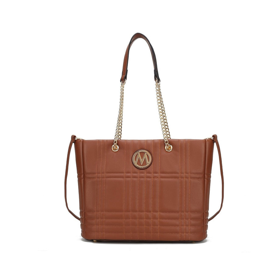 MKFCollection Alyne Tote Bag - Vegan Leather Designer Handbag Image 1