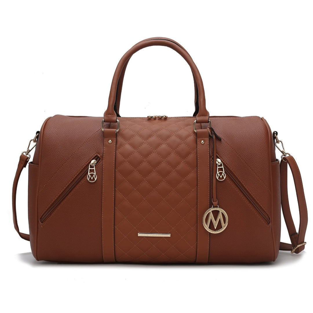 MKFCollection Allegra Weekender Bag - Vegan Leather Designer Handbag Image 3