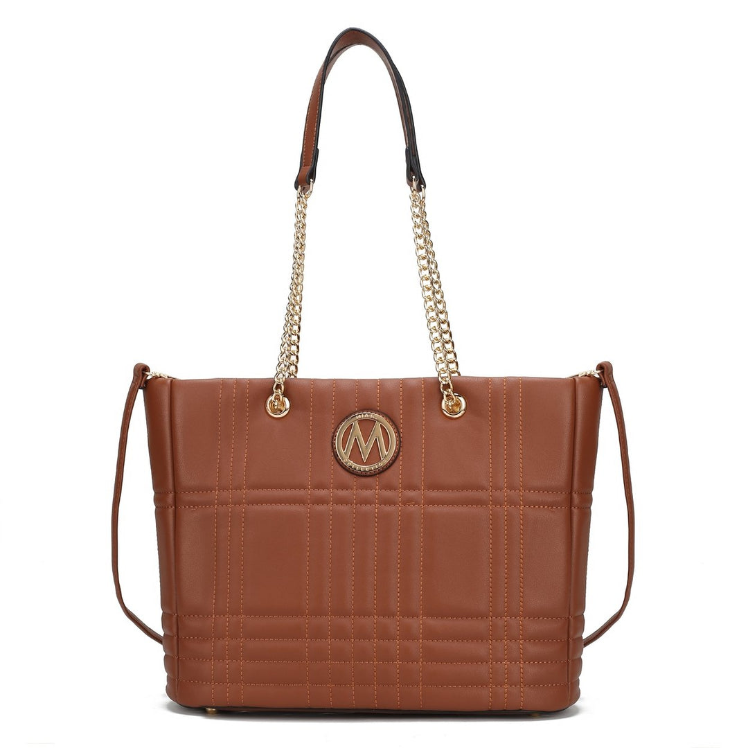 MKFCollection Alyne Tote Bag - Vegan Leather Designer Handbag Image 1