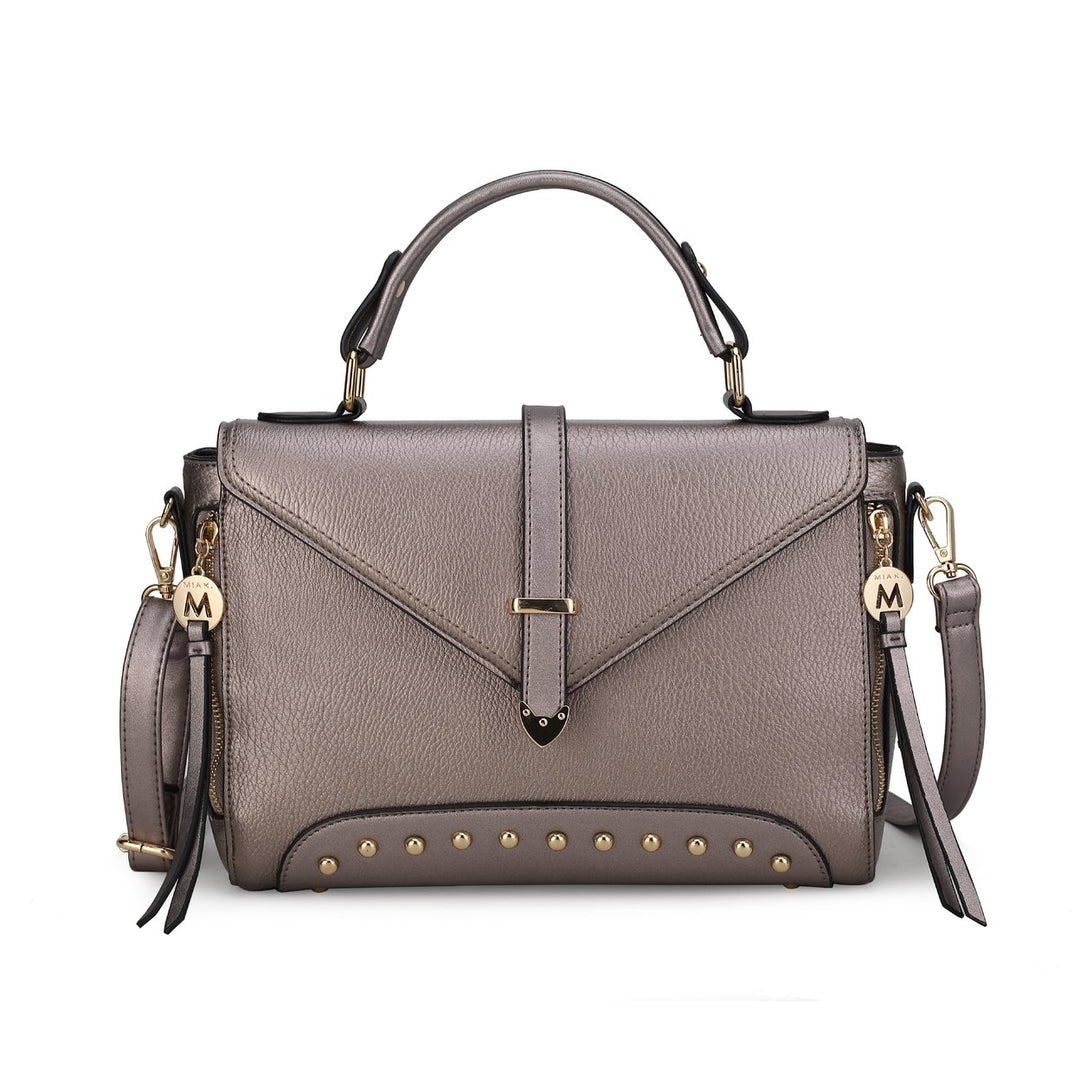 MKFCollection Angela Shoulder Bag - Vegan Leather Designer Handbag Image 8