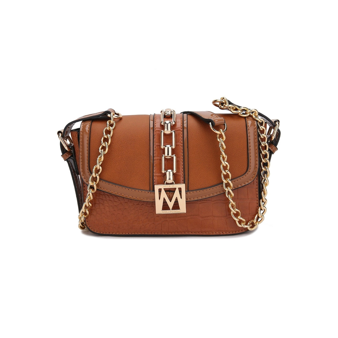 MKFCollection Wendalyn Shoulder Handbag - Vegan Leather Designer Handbag Image 1