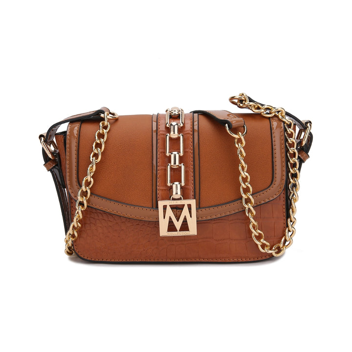 MKFCollection Wendalyn Shoulder Handbag - Vegan Leather Designer Handbag Image 11