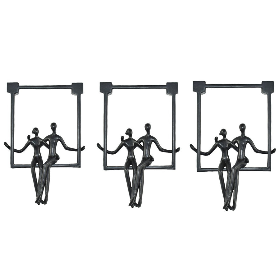 Adam and Friends Swinging Couple Sculpture 3-Piece Image 1