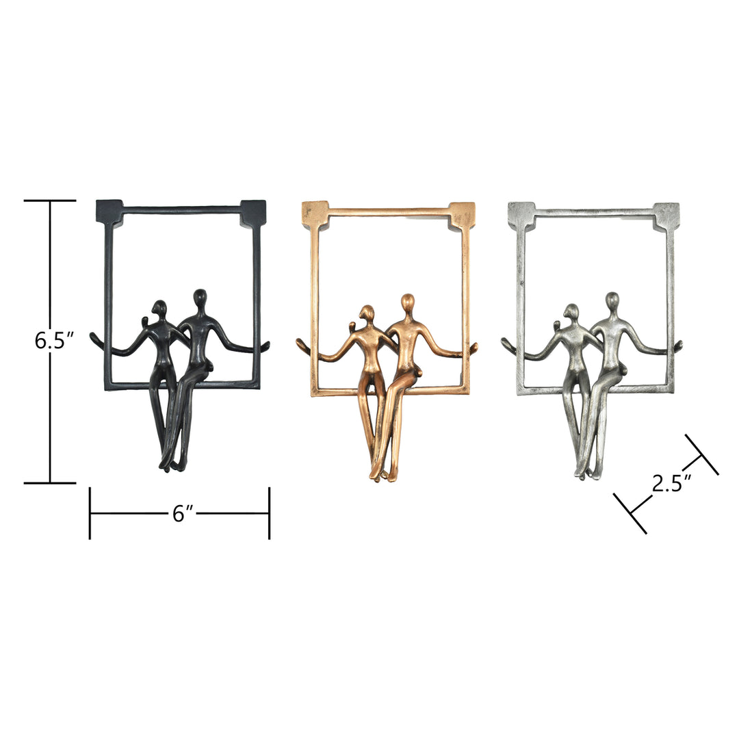 Adam and Friends Swinging Couple Sculpture 3-Piece Image 4