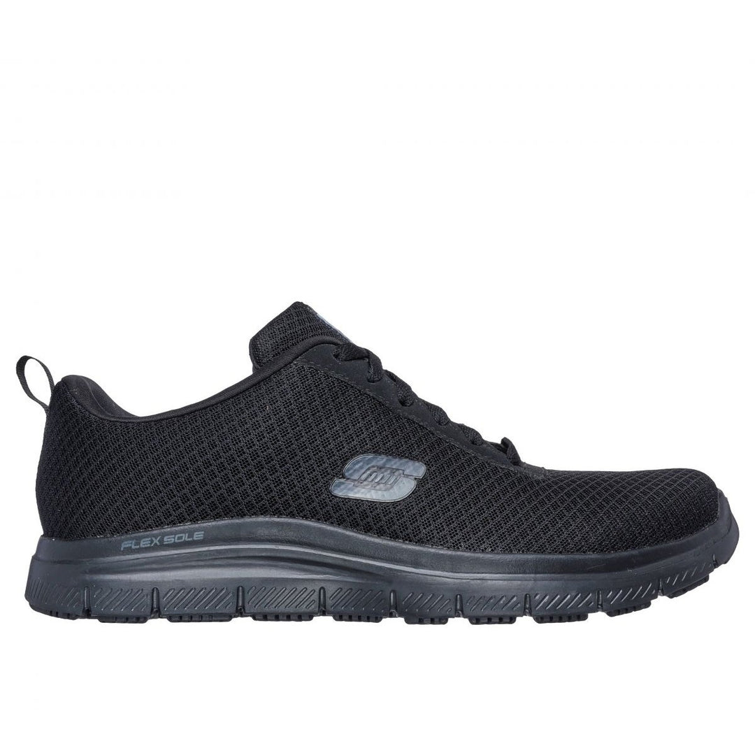 SKECHERS WORK Mens Relaxed Fit: Flex Advantage - Bendon SR Soft Toe Slip Resistant Work Shoe Black - 77125-BLK 11-D Image 1