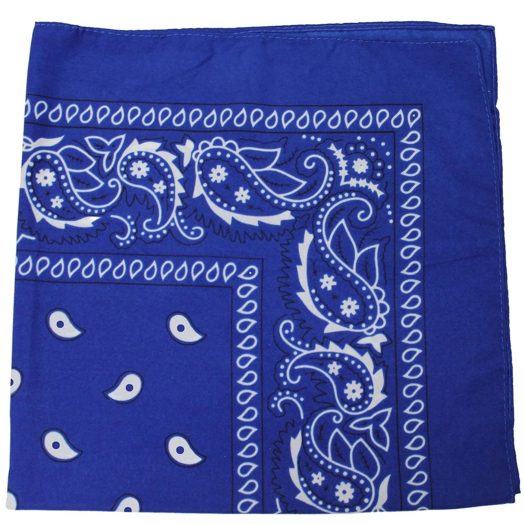 6 Pack 22 Inch Polyester Paisley Bandanas Lightweight Durable Multi-Use Accessories Image 4