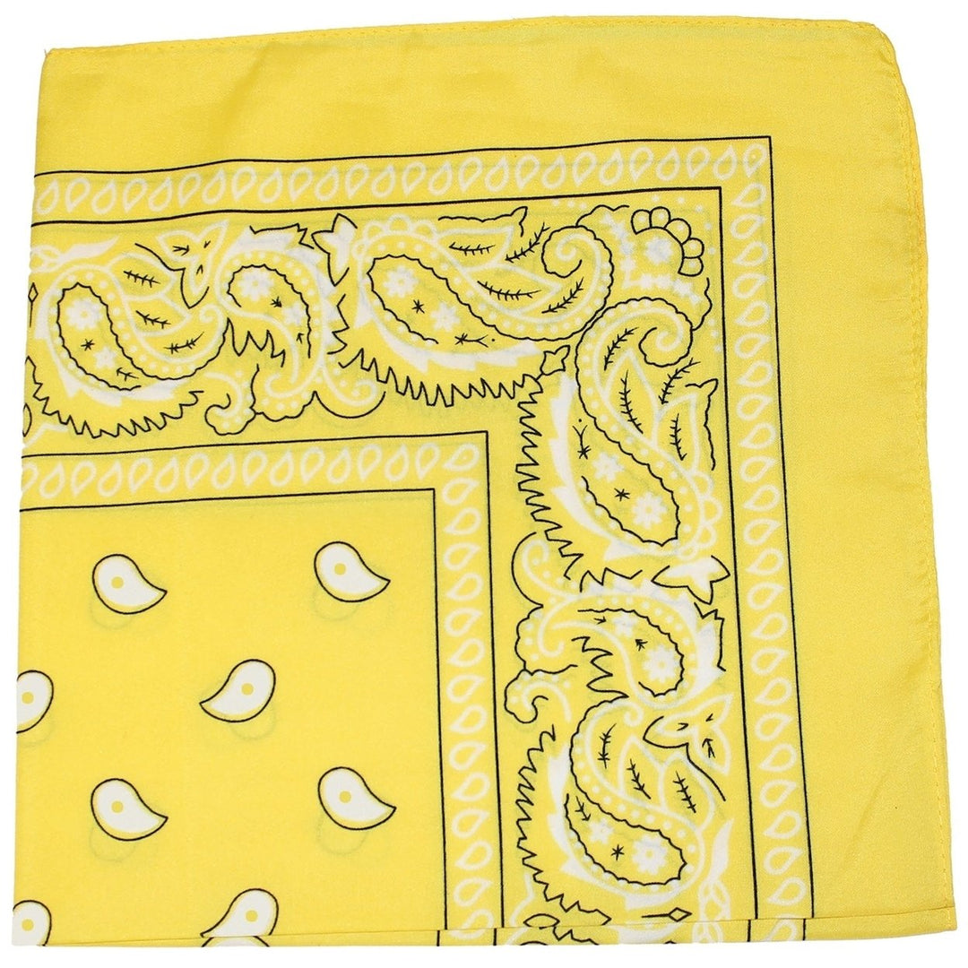 6 Pack 22 Inch Polyester Paisley Bandanas Lightweight Durable Multi-Use Accessories Image 1