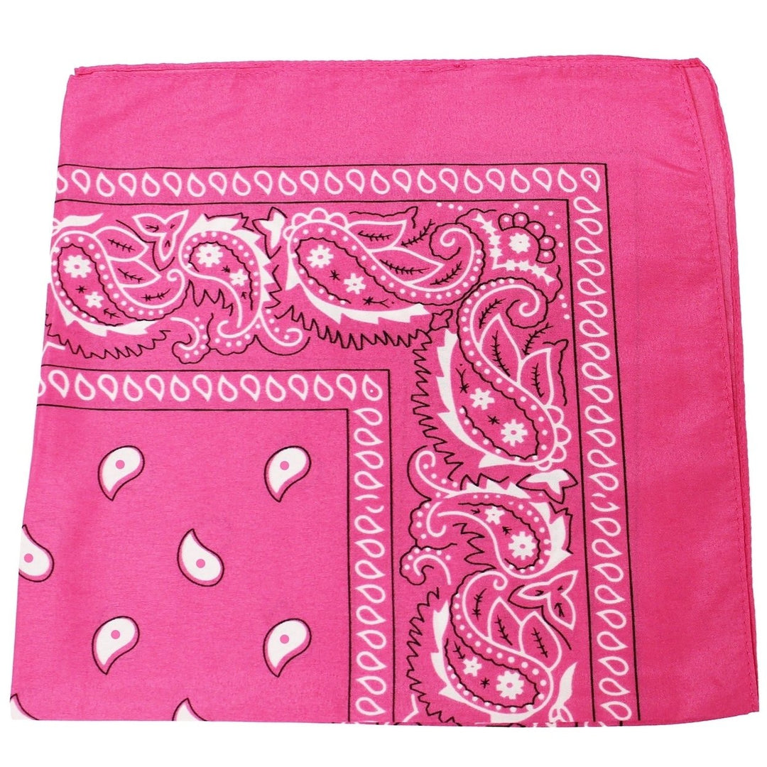 Pack of 6 Cotton Paisley Bandanas 22 Inch Soft Breathable Accessories Set Image 9