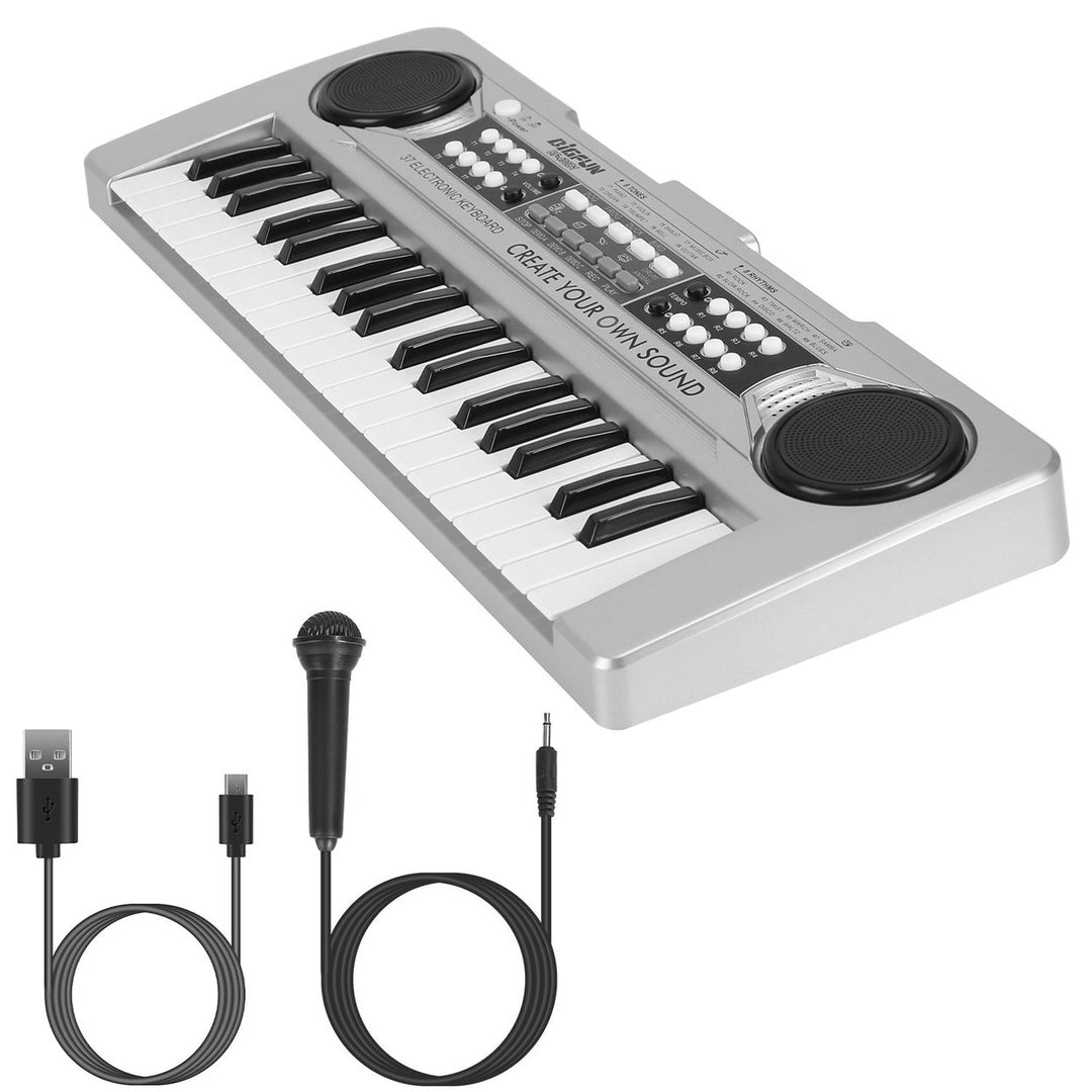 37 Keys Digital Music Electronic Keyboard Electric Piano Musical Instrument Kids Learning Keyboard with Microphone for Image 3