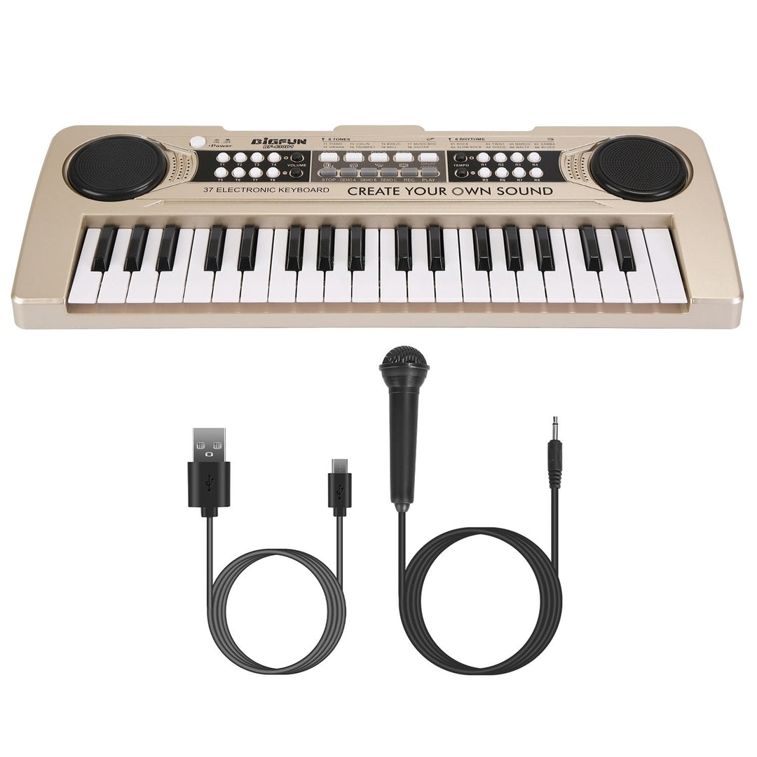 37 Keys Digital Music Electronic Keyboard Electric Piano Musical Instrument Kids Learning Keyboard with Microphone for Image 11